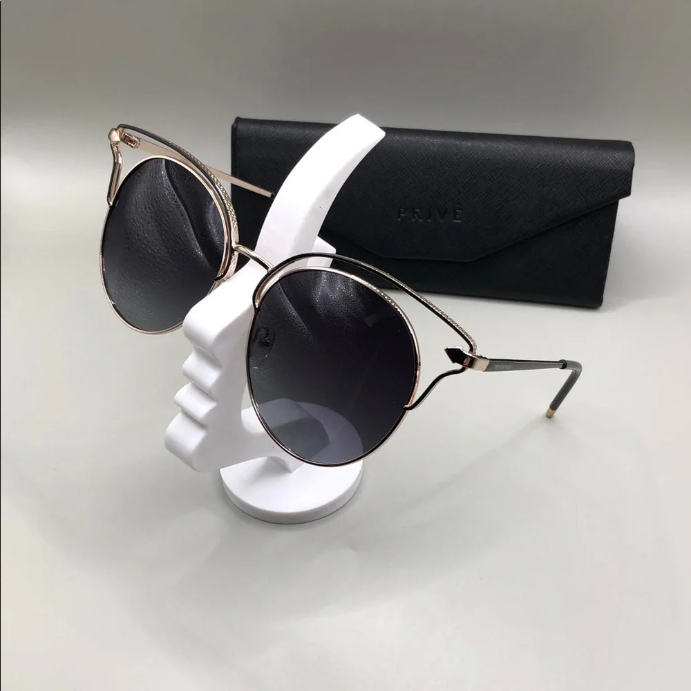 Prive Revaux - The Heartbreaker Cutout Cat-Eye Frame Round Lens Sunglasses